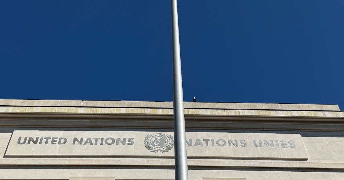 United Nations flag flying outside the UN headquarters